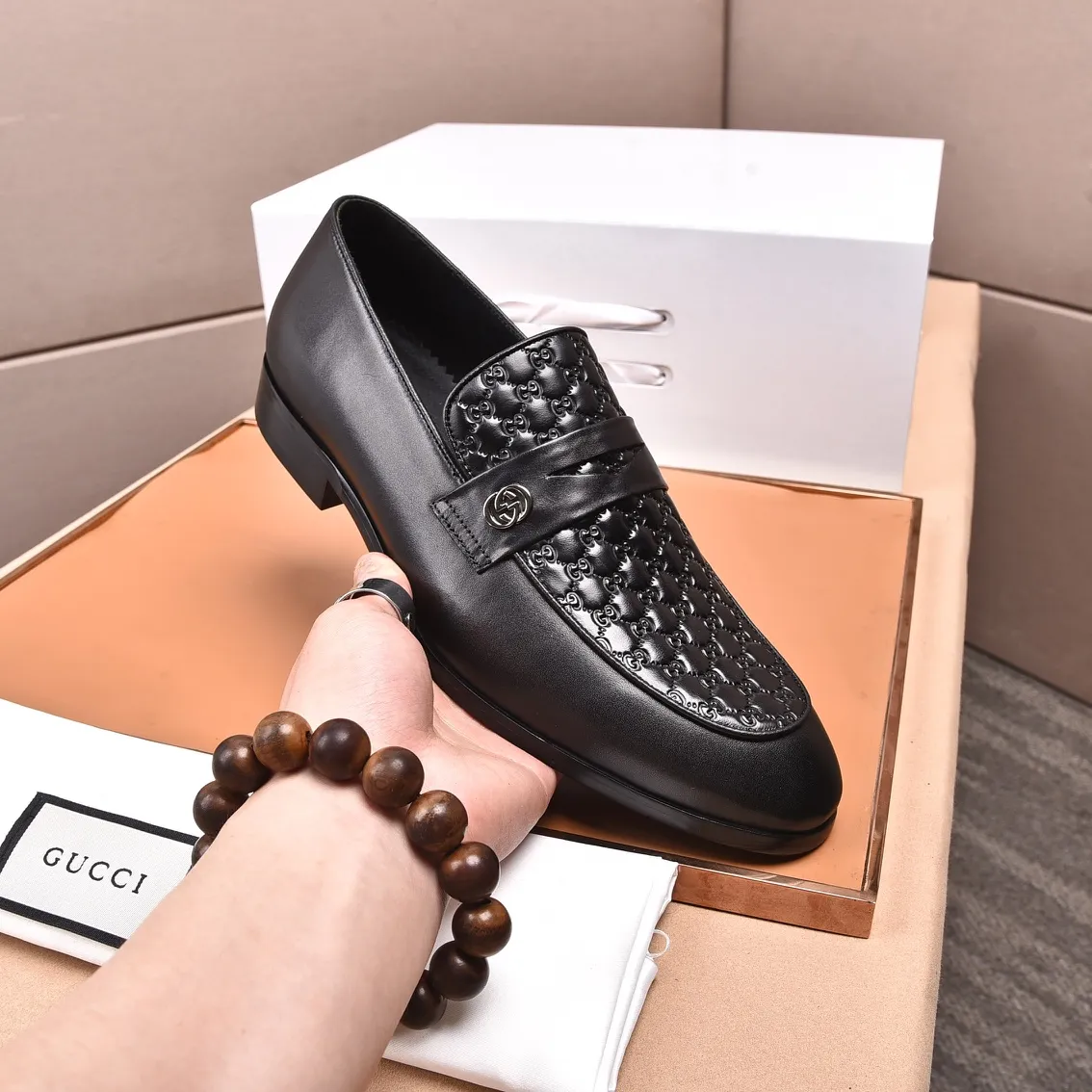 Men's shoes💰540📛📛Original (water-dyed cowhide) Gucci GUCCI official website formal shoes🌀 Italian🇮🇹imported cowhide➕top imported water-dyed cowhide lining💋Finely handmade original bottom, the real thing looks better when photographed in person Standard size 38-44